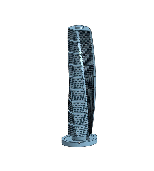 Turning Torso candle, 195x70x55mm